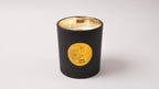 Handmade scented soy wax candle with wood wick . Scent fresh orange. Handmade in Cyprus by Gzen candles. This candle is made in black and gold jar and comes with wood bamboo lid. 