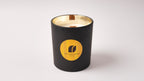 Luxury black candle with gold interior and logo of gzen candle on a white background.
Gold edition by Gzen smells fresh. With wood wick and soy wax 