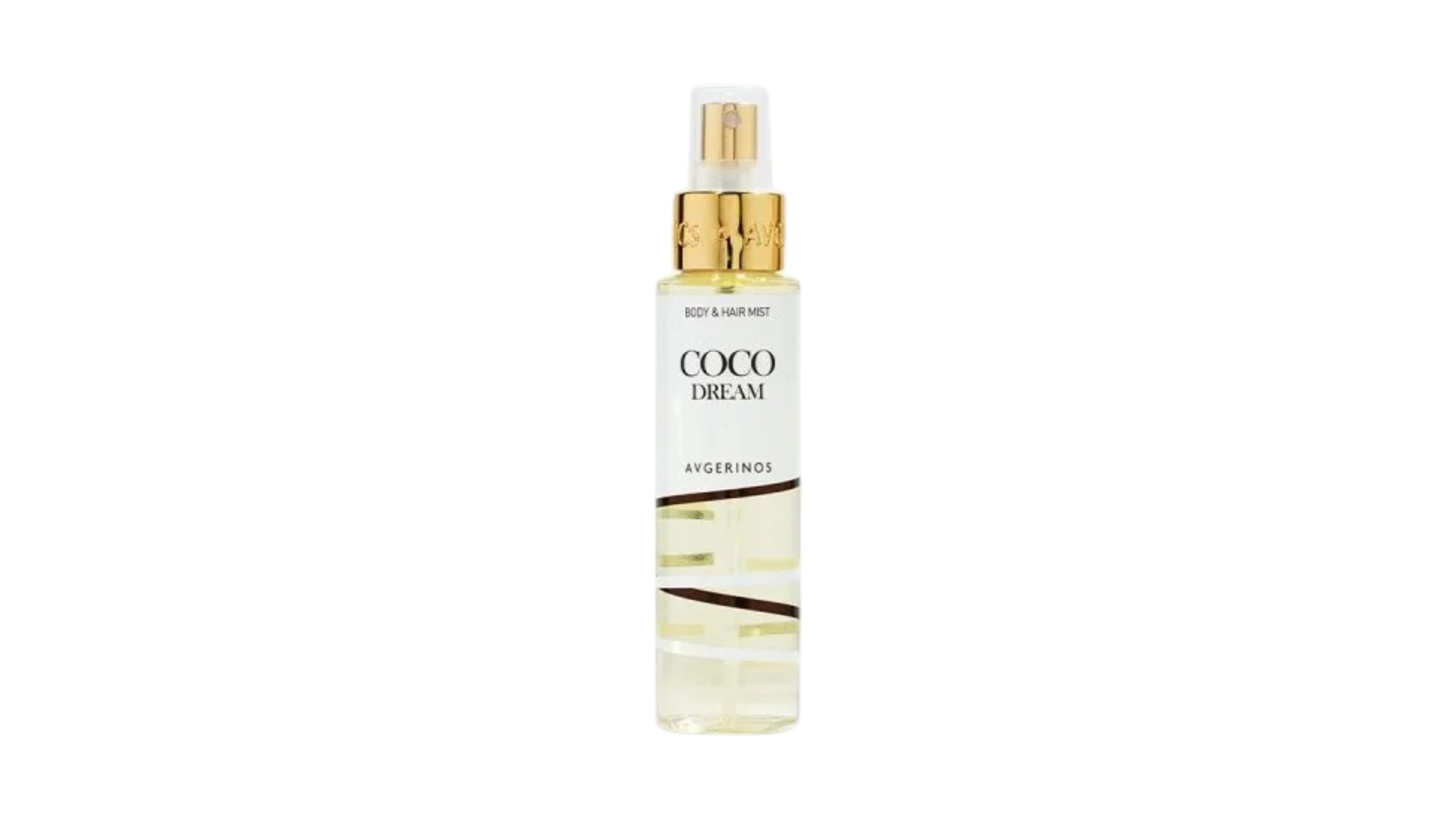 A body mist spray with coconut scent by Avgerinos Cosmetics 