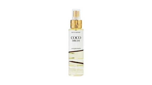 A body mist spray with coconut scent by Avgerinos Cosmetics 