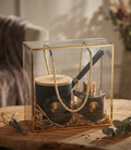 A luxury gift set with reed diffuser and soy scented candle from gzen candle gift collection base in Cyprus , Limassol 
