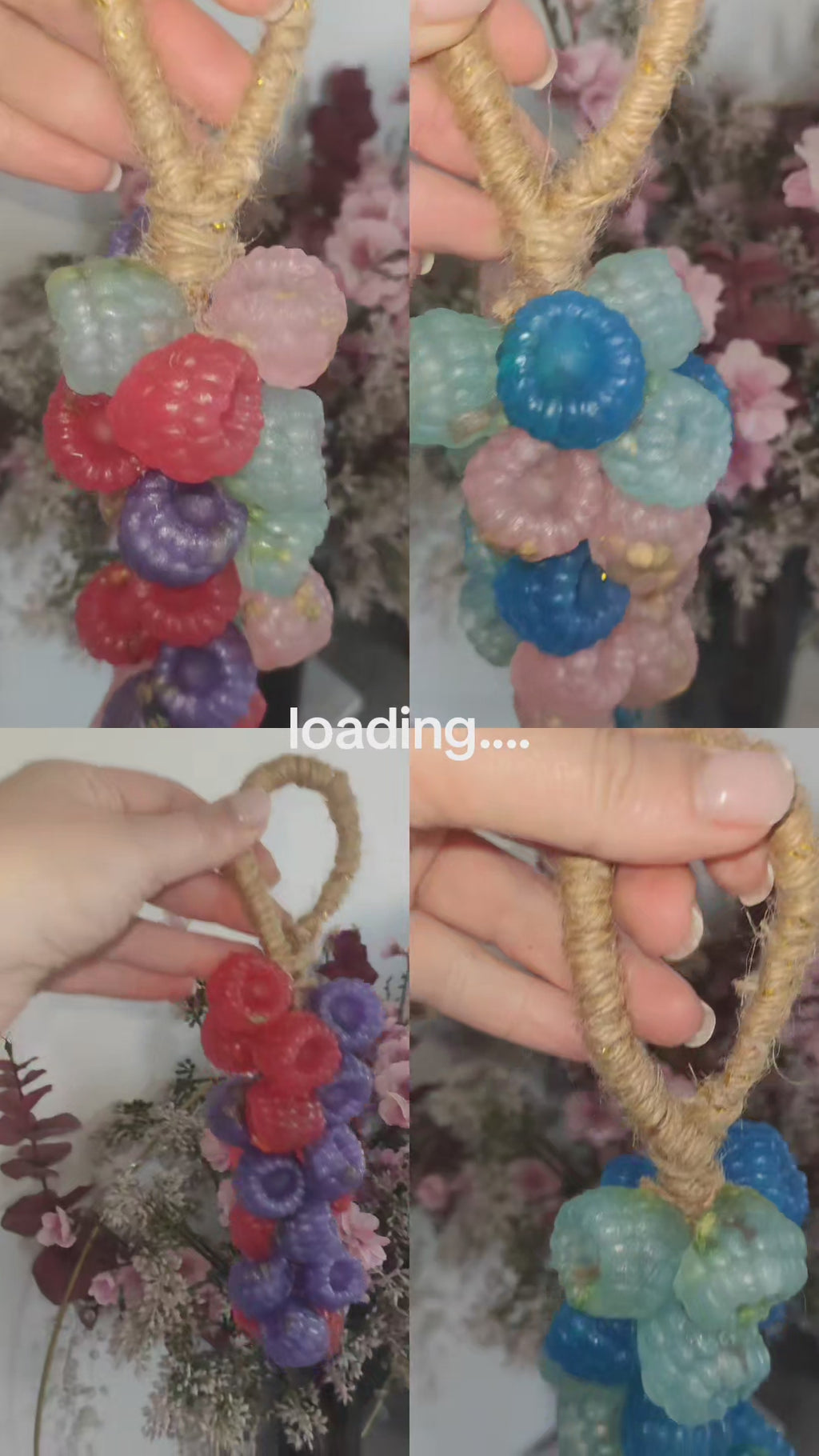 Luxury Grape Soap Bunch on a Rope (400g)