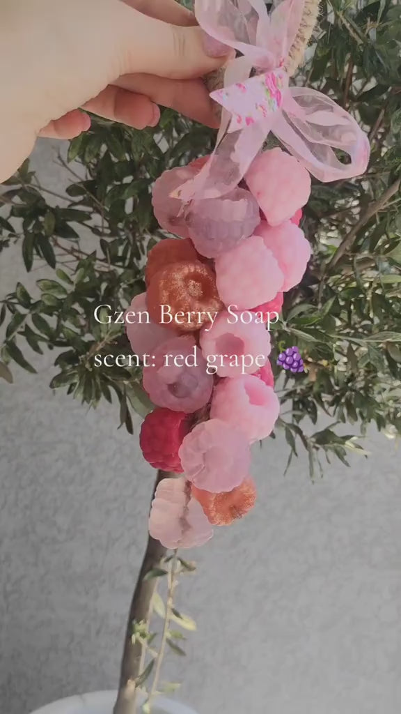 Handmade Berries Soap Multicolor ( Pink & Red White Base & Pink Clear Base )