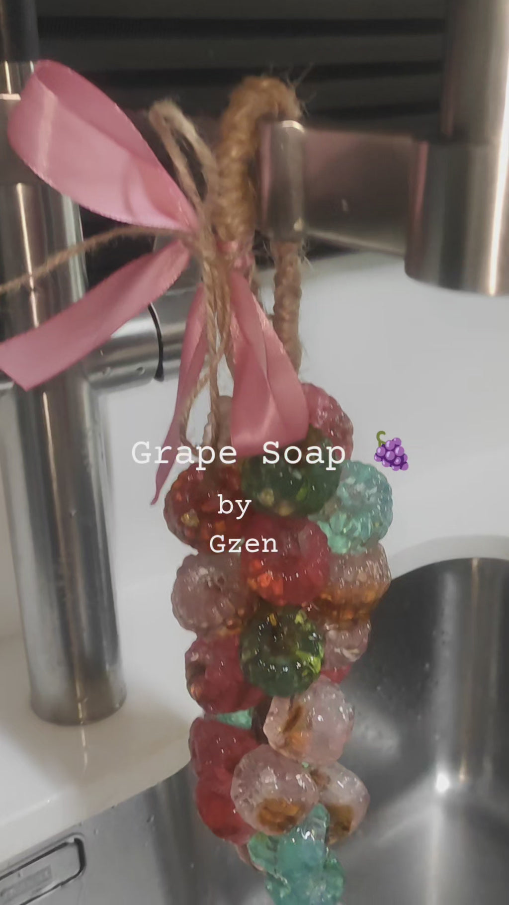 Luxury Grape Soap Bunch on a Rope (400g)