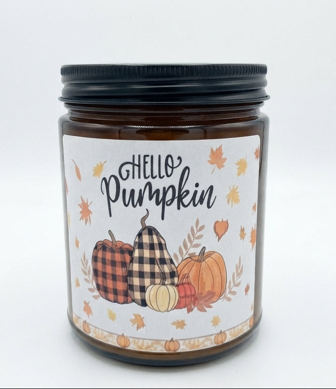 a scented soy candle pumpkin pie