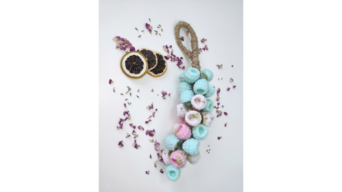 Luxury Grape Soap Bunch on a Rope (400g)