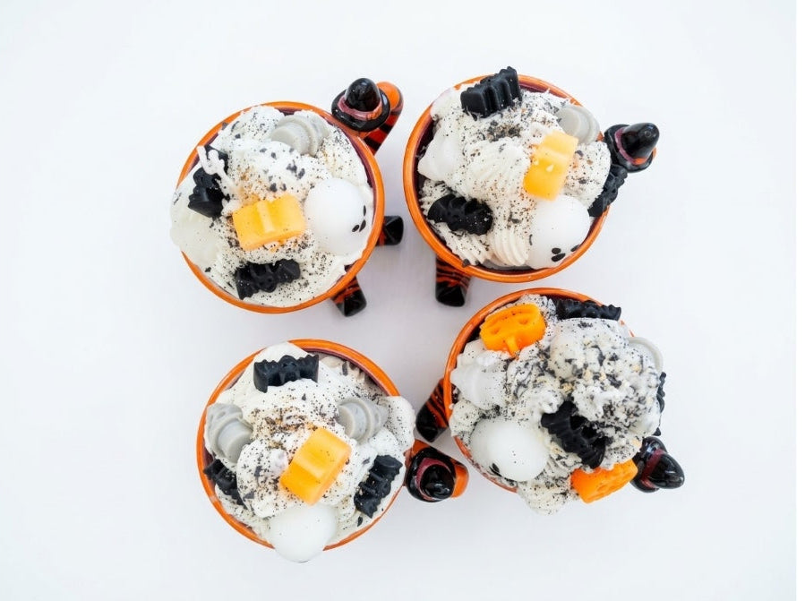 whipped candle desert Halloween cyprus soy candle 